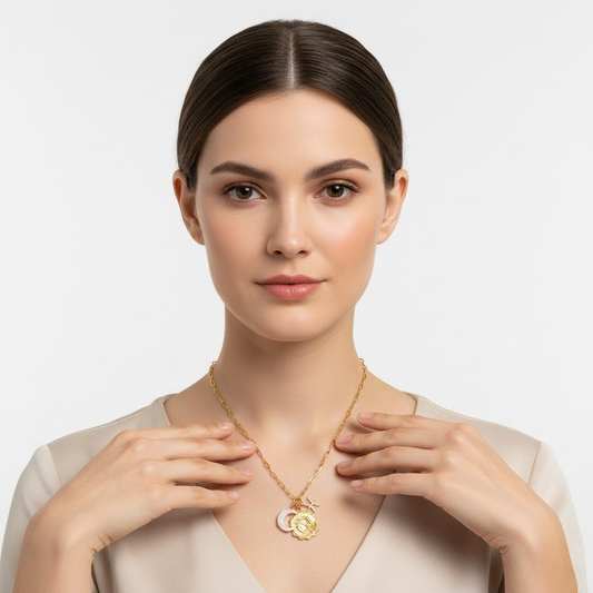 Pisces zodiac necklace – horoscope pendant with celestial charms