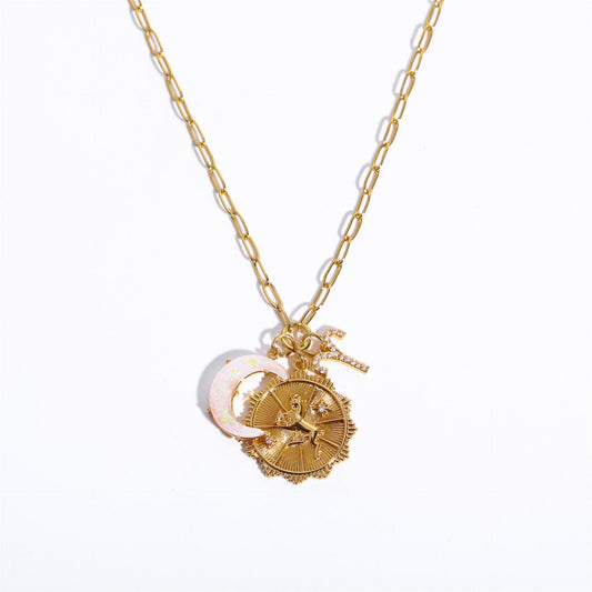 Aries zodiac necklace – horoscope pendant with celestial charms

