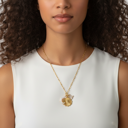 Gemini zodiac necklace – horoscope pendant with celestial charms