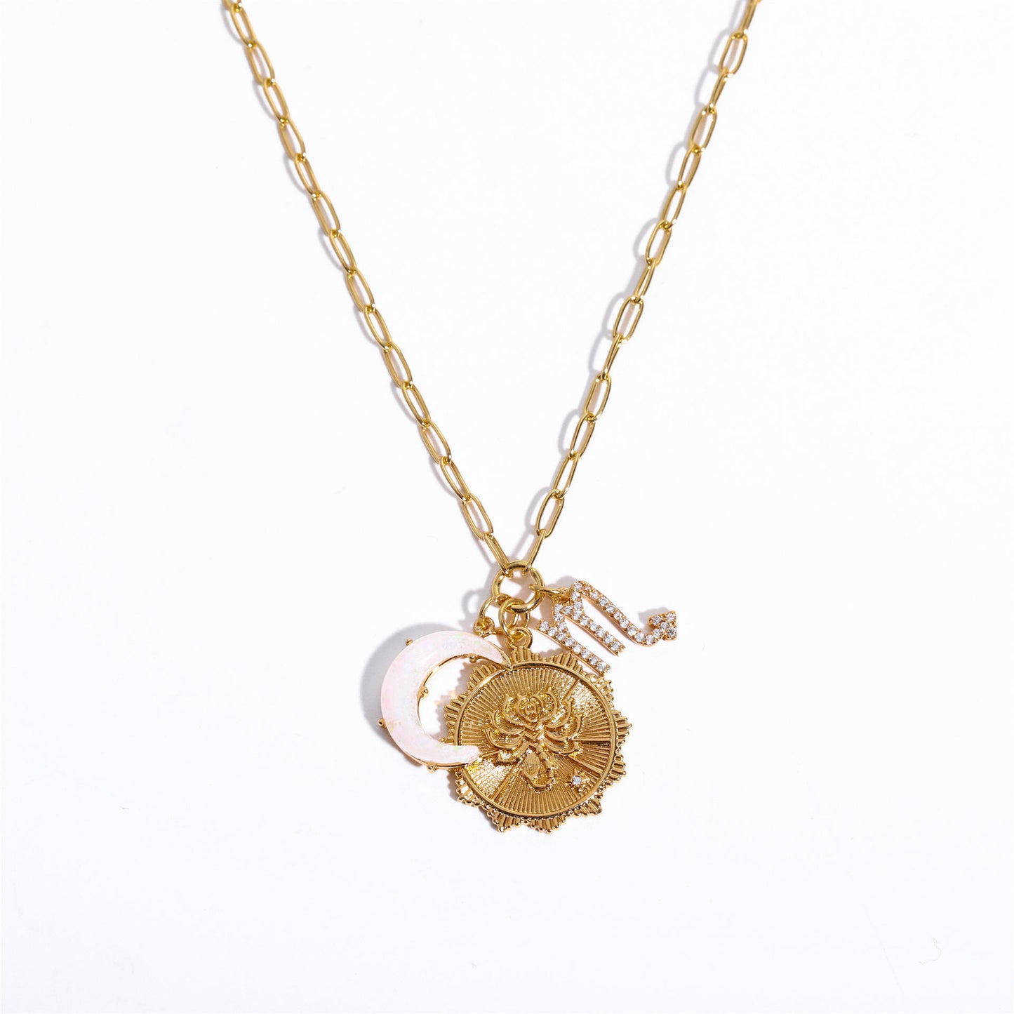 Scorpio Zodiac Necklace – Horoscope Pendant with Moon & Celestial Charms