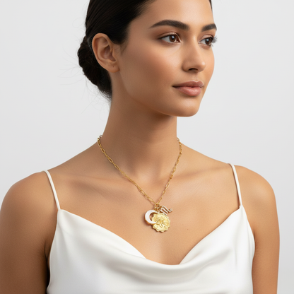 Scorpio Zodiac Necklace – Horoscope Pendant with Moon & Celestial Charms