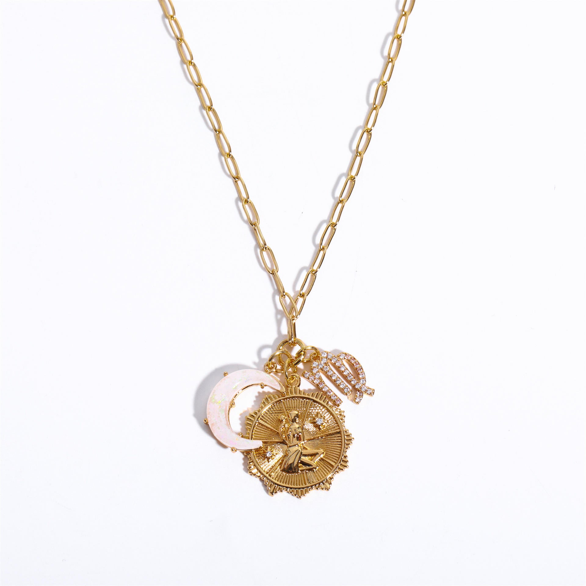 Virgo zodiac necklace – horoscope pendant with celestial charms
