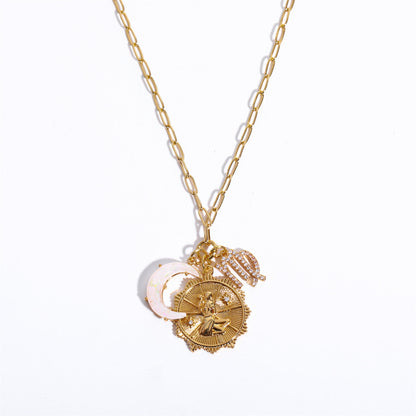 Virgo zodiac necklace – horoscope pendant with celestial charms
