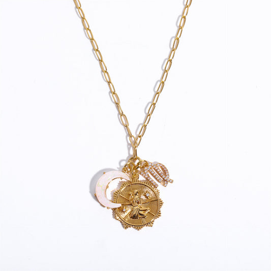 Virgo zodiac necklace – horoscope pendant with celestial charms
